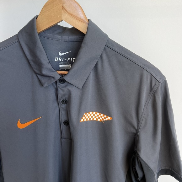 University of Tennessee Volunteers Nike Dri-Fit Gray Polo Shirt Adult Sz M VOLS - Picture 2 of 6